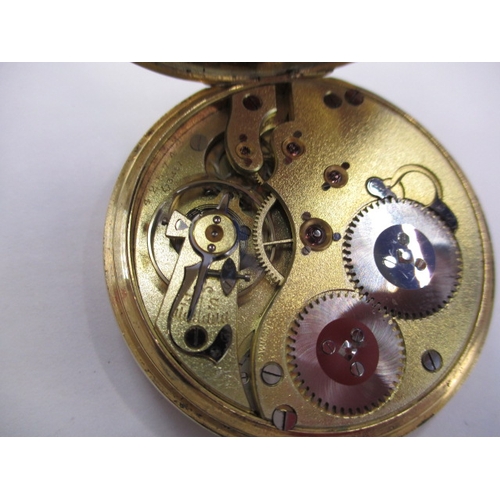 68 - An antique 18ct gold cased open face pocket watch, runs well when wound, in good used condition with... 