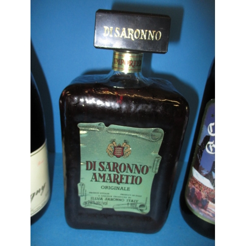 260 - A 1ltr bottle of Disaronno Amaretto and two other bottles of drink, all in unopened condition