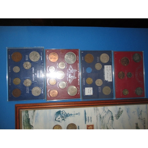 120 - A parcel of collectors coins to include a framed WWII commemorative collection