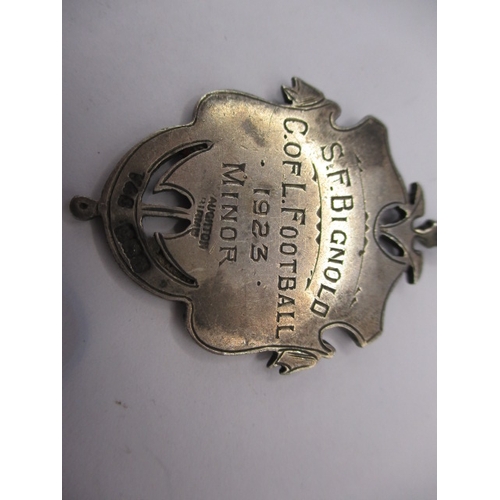 70 - An antique sterling silver pocket watch, in working order, a solver crown dated 1891 and a silver me... 