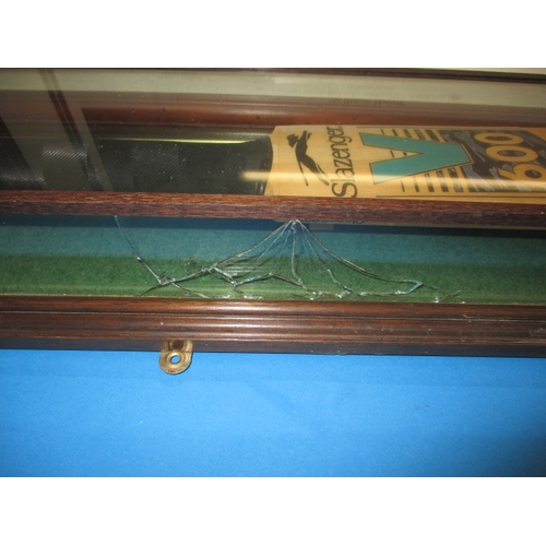 293 - A 2001 Ashes series signed cricket bat in glazed case and 4 signed limited edition sporting prints, ... 