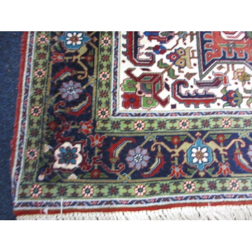 294 - A vintage hand knotted Persian Tabriz wool rug, having wall hanging web to back, approx. size 150x10... 