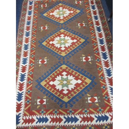 298 - A vintage Turkish hand knotted wool rug, approx. size 204x120cm in good pre-owned condition with wal... 