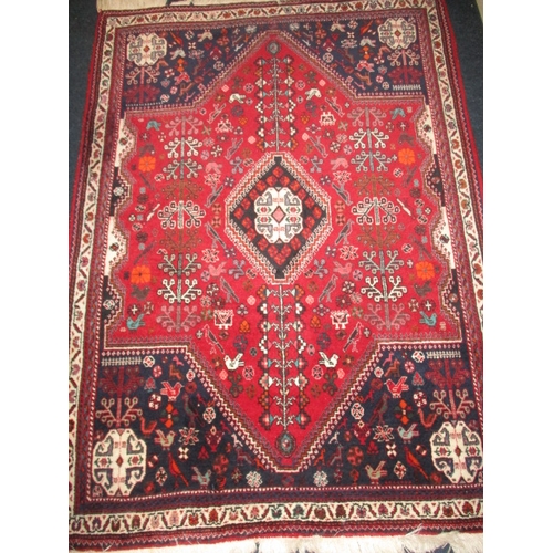 299 - A vintage Persian hand knotted wool rug, approx. size 150x108cm having had little use and with crisp... 