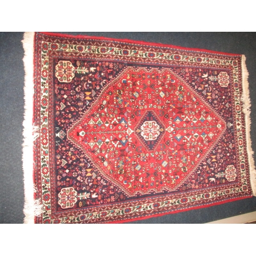 300 - A vintage Persian hand knotted wool rug, approx. size 142x105cm having had little use and with crisp... 