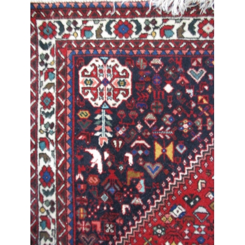 300 - A vintage Persian hand knotted wool rug, approx. size 142x105cm having had little use and with crisp... 