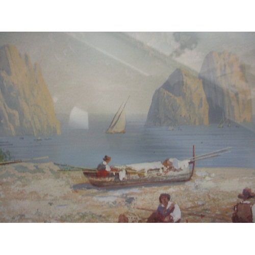 289 - Italian school; two vintage framed watercolours, both signed H. Gianni, one of Capri the other Amalf... 