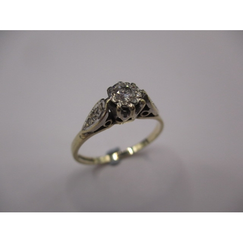 5 - A vintage 9ct gold solitaire diamond dress ring, approx. ring size ‘O’ approx. weight 1.9g in good p... 