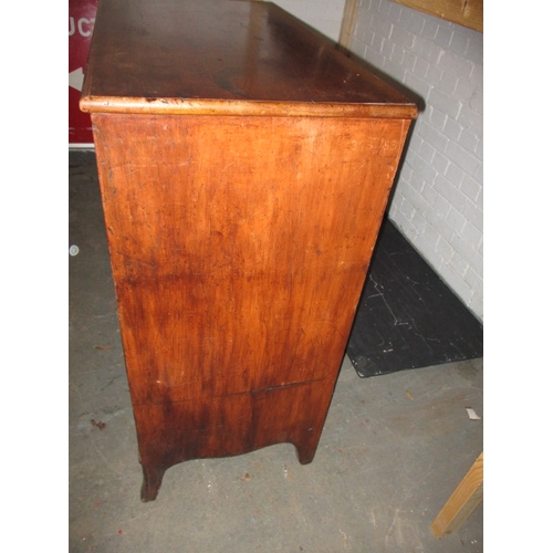 302 - An antique mahogany chest of 4 straight drawers, approx. dimensions Wide 93cm Deep 43cm Height 106cm... 