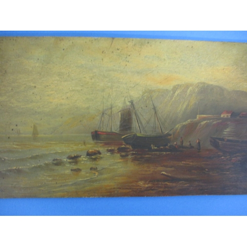 291 - 19th century oil on board landscapes, all signed Hugh Church, 7 in total, all unframed and in need o... 