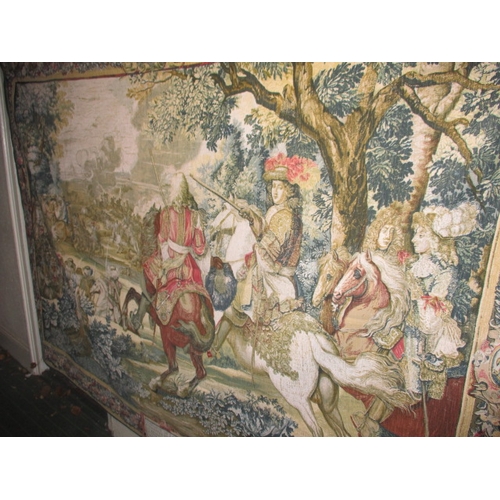 292 - A large French reproduction wall hanging tapestry ‘Le canal de Bruges’ approx. size 178x261cm with o... 