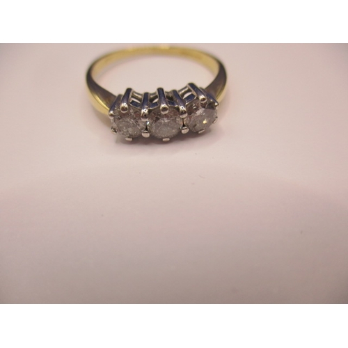 10 - A vintage 18ct yellow gold 3 stone diamond ring, approx. ring size ‘N+’, approx. weight 3g, approx. ... 