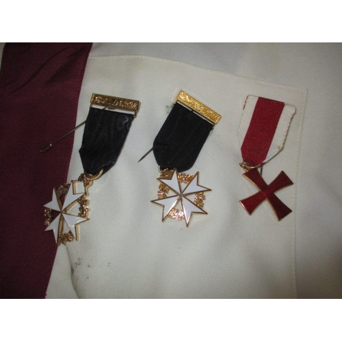 271 - A parcel of masonic regalia, to include robes and medals, all in used condition