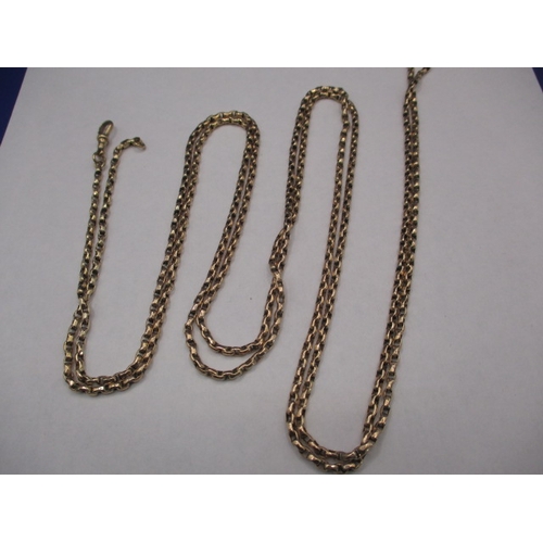 63 - An antique 9ct yellow gold belcher link chain, approx. linear length 76cm, approx. weight 23.8g, in ... 