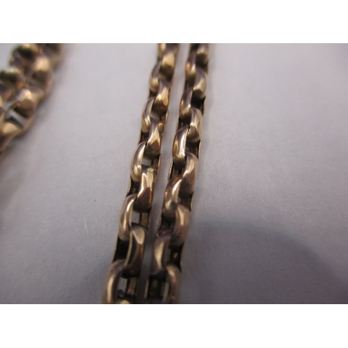 63 - An antique 9ct yellow gold belcher link chain, approx. linear length 76cm, approx. weight 23.8g, in ... 