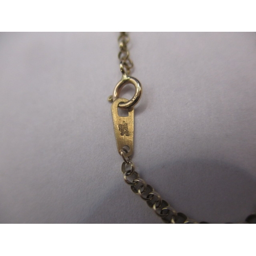 68 - A vintage 9ct gold necklace with gold orb pendant, approx. weight 8.8g approx. linear length of chai... 