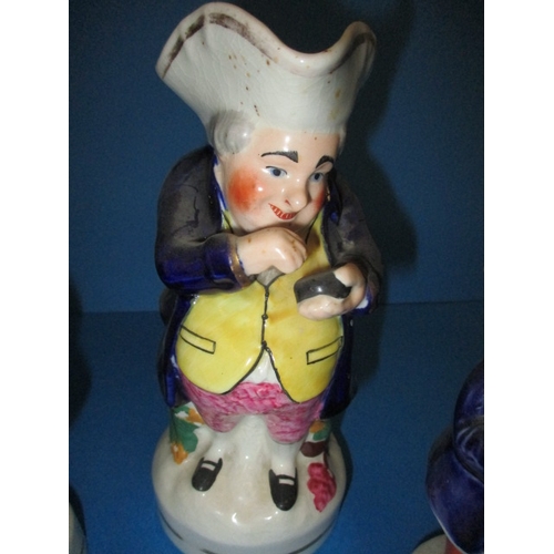 279 - A vintage Toby Jug and 2 other Toby figures, in used condition with no observed damages just a littl... 