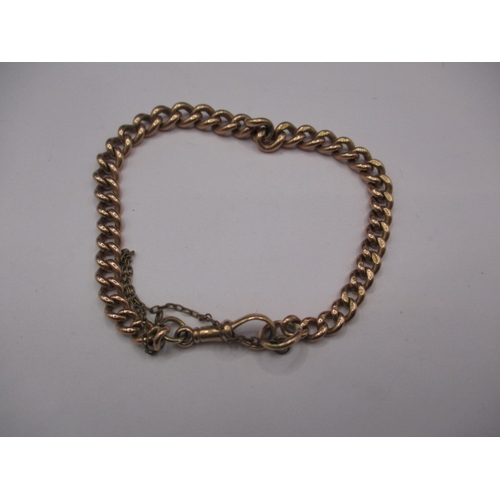 79 - A 9ct rose gold chain, approx. weight 16.1g, marked to each link, probably a watch chain converted i... 