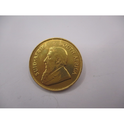 A 1980 half krugerrand. A good grade coin, with high definition of features