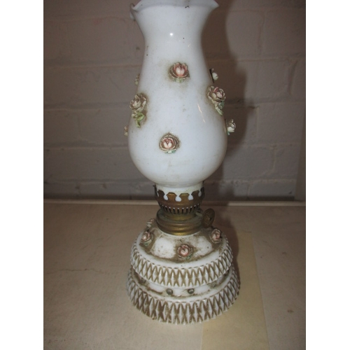 32 - A parcel of vintage oil lamps and parts, all in used condition