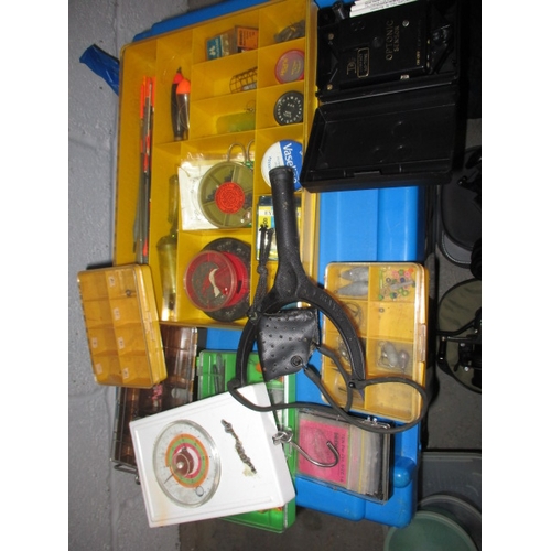 36 - A large quantity of late 20th century fishing tackle, to include reels, rods and numerous accessorie... 