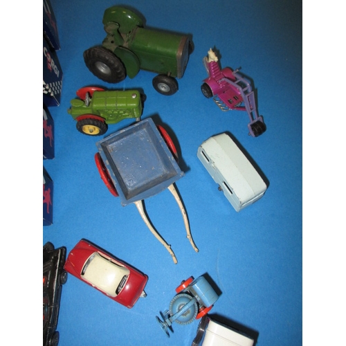 48 - A parcel of vintage model vehicles to include Star ship Enterprise and Scalextric drive steering con... 