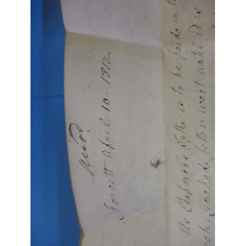 55 - A parcel of 19th century ephemera to include letters and postal related items, some with wax seals, ... 