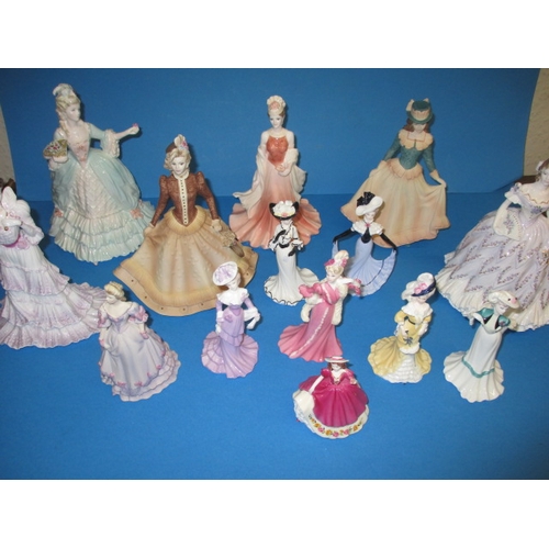 89 - A parcel of Coalport collectable figurines, all in good pre-owned condition with no observed damage,... 