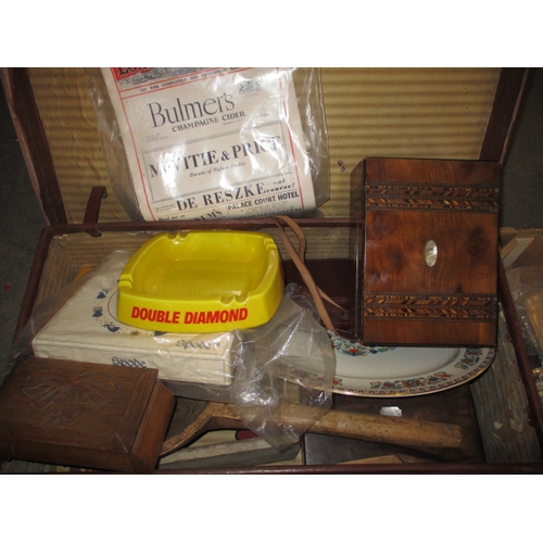 99 - A parcel of general clearance items, to include decorative boxes, stamps, records and a fire curb, a... 