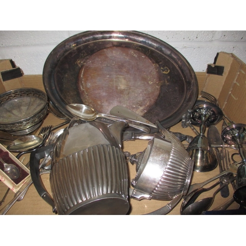 105 - A parcel of silver plated items, all in used condition