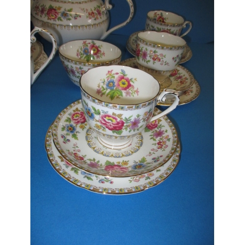 106 - A vintage Grafton china six place tea set, in near unused condition