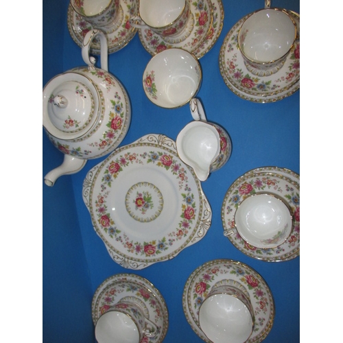 106 - A vintage Grafton china six place tea set, in near unused condition