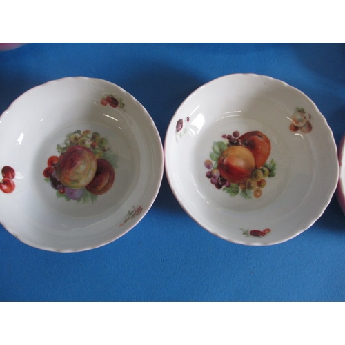 119 - A 1930s Union K porcelain fruit set consisting of 2 large serving bowls and 8 small portion bowls, a... 