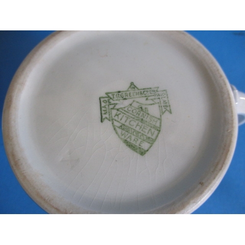 126 - A parcel of T G Green cornishware, all with green shield backstamp, mustard pot is a/f all other pie... 