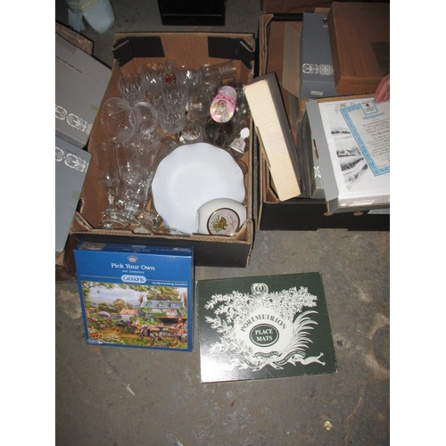 155 - A quantity of general clearance items to include collectors plates. All in used condition