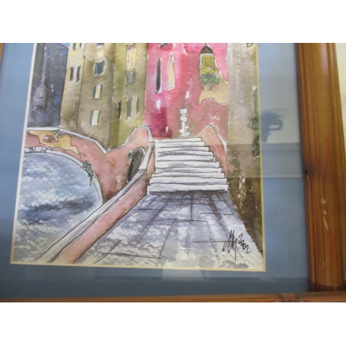 163 - A parcel of framed pictures, to include some watercolours, all in used condition, approx. size of la... 