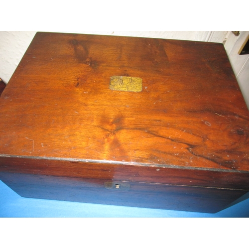 166 - Three antique wood boxes, one with loose lid, all with age-related marks, approx. width of largest 3... 