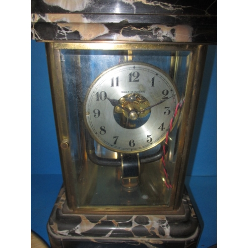 350 - Three vintage clocks, one a magnetic pulse example, all with use-related marks and none tested as to... 