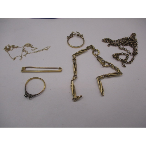 75 - A parcel of 9ct gold jewellery items, some damages so sold as scrap, approx. parcel weight 23.7g