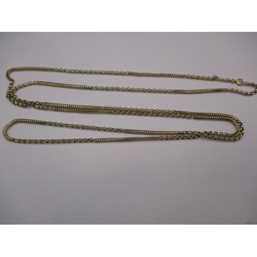 77 - A long 9ct gold chain, approx. linear length 132cm, approx. weight 36.2g in good pre-owned condition... 