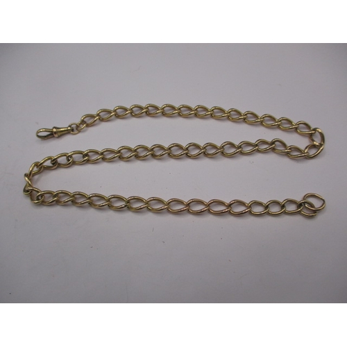 78 - An unmarked yellow gold chain, approx. linear length 40cm, approx. weight 31.5g, in good pre-owned c... 