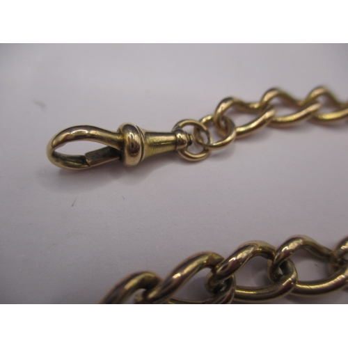 78 - An unmarked yellow gold chain, approx. linear length 40cm, approx. weight 31.5g, in good pre-owned c... 