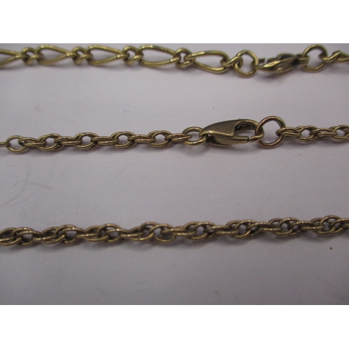 79 - Two vintage 9ct yellow gold necklace chains, approx. parcel weight 21.3g, in good pre-owned conditio... 