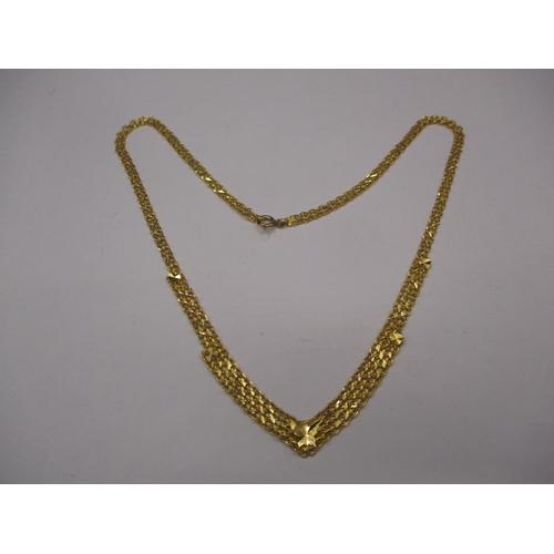 81 - An 18ct yellow gold choker style necklace, approx. weight 17.3g in good pre-owned condition with wor... 