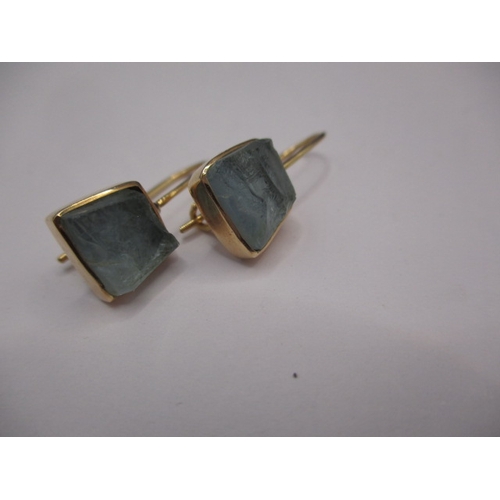 88 - A pair of 585 yellow gold earrings and a 9ct gold ring with missing stone, approx. gross parcel weig... 