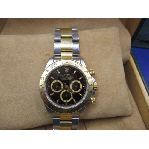 137 - A 1995 Rolex Daytona oyster perpetual chronometer, with original box and paperwork, having Zenith mo... 