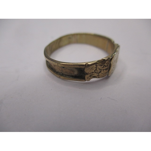 53 - 3 Vintage rings, one an unmarked mourning ring with enamel loss, one 18ct with missing stone the oth... 