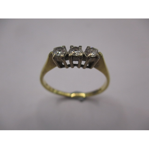 7 - A vintage 18ct yellow gold 3 stone diamond ring, approx. ring size ‘N+’, approx. weight 2.4g, in goo... 