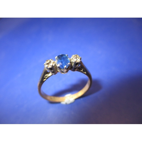 8 - A vintage 18ct yellow gold and platinum diamond and sapphire ring, approx. ring size ‘O’, approx. we... 