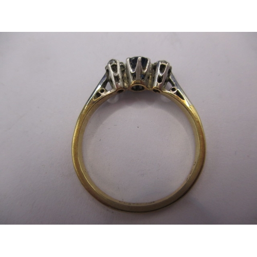 8 - A vintage 18ct yellow gold and platinum diamond and sapphire ring, approx. ring size ‘O’, approx. we... 